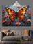 Turuncu Kelebek Kanatlar Doğa Dekoratif Kanvas - Mdf Ahşap Tablo 3