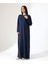 Kadın Yün Viskon Uzun Büyük Beden Elbise 3