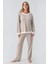 Uzun Kollu Basic Esnek Viskoz Pijama Takım 18209 2
