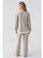 Uzun Kollu Basic Esnek Viskoz Pijama Takım 18209 3