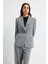 Çizgili Blazer Ceket C.gri 11945697000 5