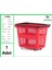 Tekerlekli Plastik Market Alışveriş El Sepeti 54 Litre Kırmızı 1 Adet 1