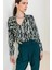 Geometrik Desenli Bluz 26W10858 4