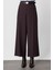 Kadın Beli Kemerli Bol Paça Pantolon 64133 Kahverengi 3