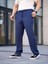 Erkek Keten Cepli Çıma Dikişli Jogger Buggy Pantalon Rahat Kalıp - Lacivert 4