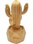 LED Işıklı Sevimli Kaktüs Dekoratif Masa Ası Mini Biblo Gece Ası-Gold 5