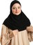 Siyah Pratik Hazır Geçmeli Tesettür Eşarp Sandy Kumaş Kendinden Boneli 1290_01 2