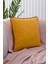 Renk Seçenekli Bordo Biyeli Sarı Kırlent Kılıfı Dekoratif Düz Sade Panoroma Panbiy Sarı Bordo 45X45 1