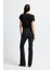 Ispanyol Paça Denim Pantolon Siyah 15345843000 6