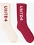 Unıted4 Unisex Krem/bordo 2'li Çorap 1