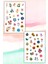 2'li Soft Çiçekve Bitki Temalı Sticker Seti / Bullet Journal Scrapbook Kolaj Için Uygun 2