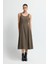 Askılı Midi Elbise Kahve 12444524002 6
