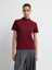 Boğazlı Kısa Kol Triko Bluz Bordo 11544535001 1