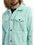 Erkek Oversize Çıt Çıt Kapamalı Cepli Mint Peluş Ceket 9