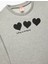 Kalp Baskılı Uzun Kollu Bisiklet Yaka Pamuklu Sweatshirt 3
