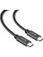Solid 100W 5A Type C To Type C 2 Metre Hızlı Şarj ve Data Kablosu Halat Örgülü Space Gray 2