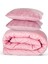 Welsoft Pembe Yorgan Seti Çift Kişilik (2ADET Silikon Yastık ve Kılıfları Hediye) 1