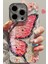iPhone 13 Kılıf Renk Geçişli Taşlı Kamera Lens Korumalı Pembe Kelebek Desenli Darbe Emici Kapak 1