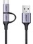 2'si 1 Arada Örgülü Type-C Micro USB Şarj ve Data Kablosu 1 Metre 2