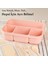 Sızdırmaz Contalı Yemek Kabı - 4 Bölmeli Çatal Kaşıklı Diyet Beslenme Kutusu Lunch Box Pembe 4