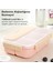 Sızdırmaz Contalı Yemek Kabı - 4 Bölmeli Çatal Kaşıklı Diyet Beslenme Kutusu Lunch Box Pembe 5