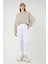 Mom Comfort Jean Beyaz 7
