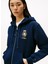 Kapüşon Yaka Nakışlı Mavi Kadın Sweatshırt WW0WW46126C1G 3