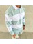Erkek Polo Yaka Uzun Kollu Çizgili Sweatshirt Trend Rugby Stil - Çağla Yeşili 3