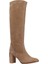 Hobby 26081S Hakiki Süet Deri Kadın Topuklu Çizme 2