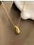 Altın Rengi Su Damlası Kolye 4