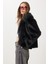 Kısa Suni Kürk Kaban LXA0002 Siyah 1