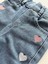BeU Kids OV-7426 Kız Çocuk Pastel Tonlu Minik Kalp Nakışlı Mavi Denim Pantalon 4
