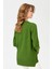 Kadın Sıfır Yaka Önü Kısa Arkası Uzun Bluz 23331 K.yosun 4