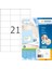 4668 Evrensel Etiket Dın A4 70 x 42,3 Mm, 100 Yaprak, Kağıt, Mat Kendinden Yapışkanlı, Basılabilir, 2.100 Yapışkan Etiket, Beyaz 1