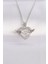 316L Çelik Zincir Gümüş Renk Zirkon Taşlı Kanatlı Kalp Kolye 1