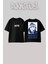 Billie Eilish 8 Tasarım Sırt Baskılı Pamuk Siyah Oversize T-Shirt 1