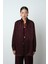 Kadın Bordo Desenli Parlak Kumaş Oversize Kesim Gömlek 1