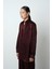 Kadın Bordo Desenli Parlak Kumaş Oversize Kesim Gömlek 2