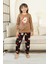Kız Çocuk Ayıcık Baskılı %100 Pamuk Interlok Kumaş Pijama Takımı 12347 3