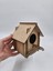 Ahşap Kuş Yuvası Evi Boyanabilir (Etkkinlik Için) 15 cm x 12 cm x 10 cm 4