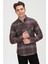 Erkek Siyah Beyaz Kareli Flanel Oduncu Kışlık Cepsiz Gömlek Overshirt 4