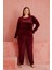 Calia 8701 Uzun Kollu Kadife Battal Beden Kadın Pijama Takımı 1