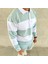 Erkek Polo Yaka Uzun Kollu Çizgili Sweatshirt Trend Rugby Stil - Çağla Yeşili 3