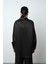 Kadın Düz Renk Parlak Kumaş Oversize Kesim Gömlek 5