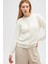 Zoey Mini Kabartma Örgülü Triko Hırka - Ekru 2
