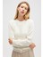 Zoey Mini Kabartma Örgülü Triko Hırka - Ekru 4
