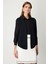 Kadın Önü Açık Uzun Örme Yelek 65908 Siyah 1