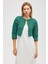 Kayla, Düz Örgü, Kadın Kısa Triko Hırka - Yeşil 1