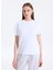 Yuvarlak Yaka Baskılı Beyaz Kadın T-Shirt LV044D202GYAA 3