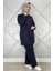 Kadın Düğme Detaylı Nervür Dikim Tesettür Takım 2